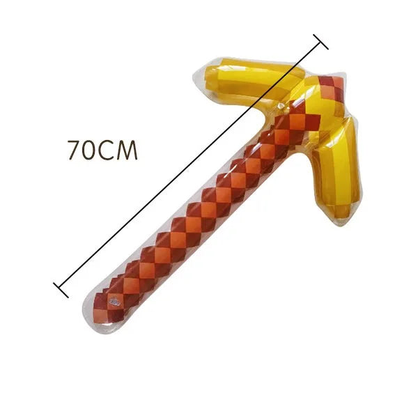 Miner Pixel Crafting Inflatable Sword Axe Party Decoration Toys