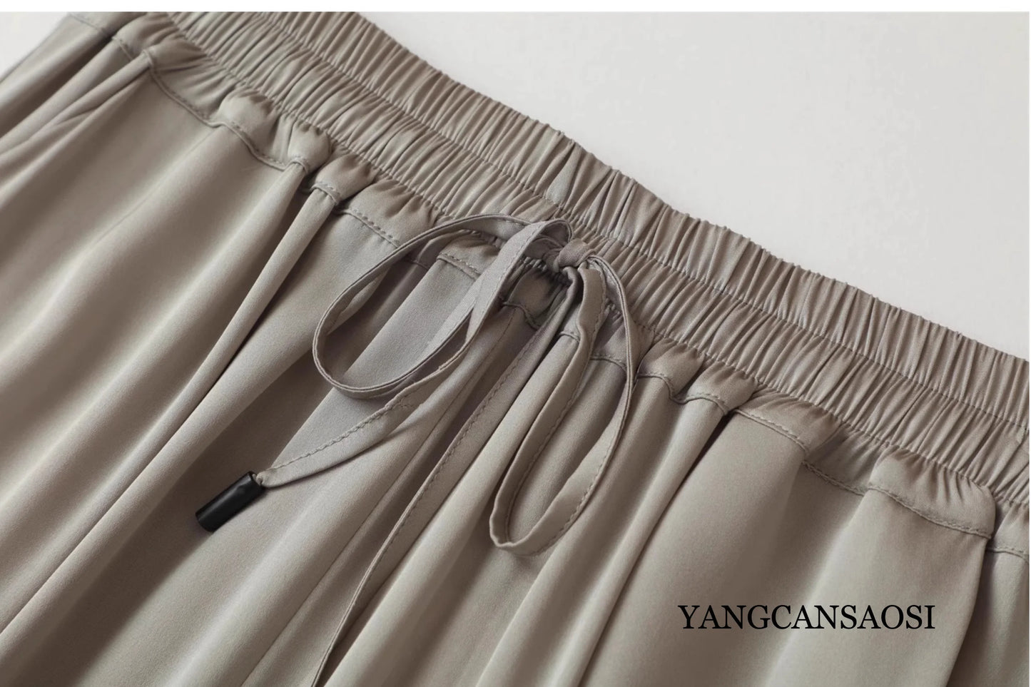 Women's Natural Silk Casual Pants for Summer Comfort