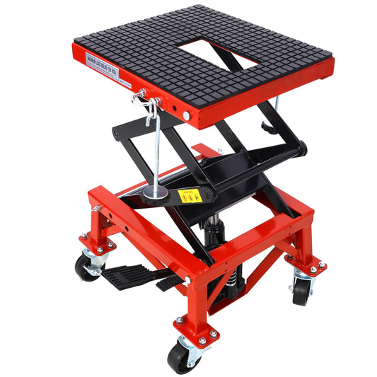 HiMISS Hydraulic Motorcycle Lift Table With Scissor Jack 350 Capacity