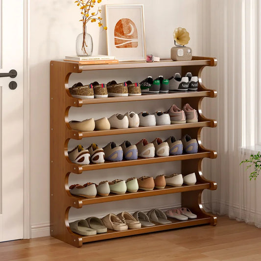 Modern Wooden Shoe Rack for Home and Dormitory Storage