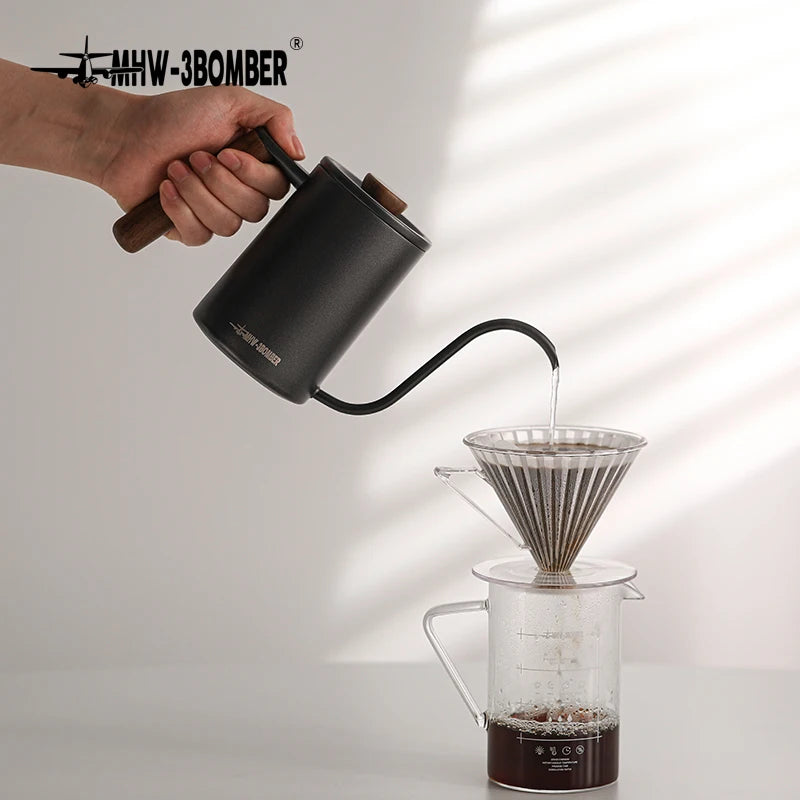 Stainless Steel Gooseneck Pour Over Coffee Kettle For Baristas