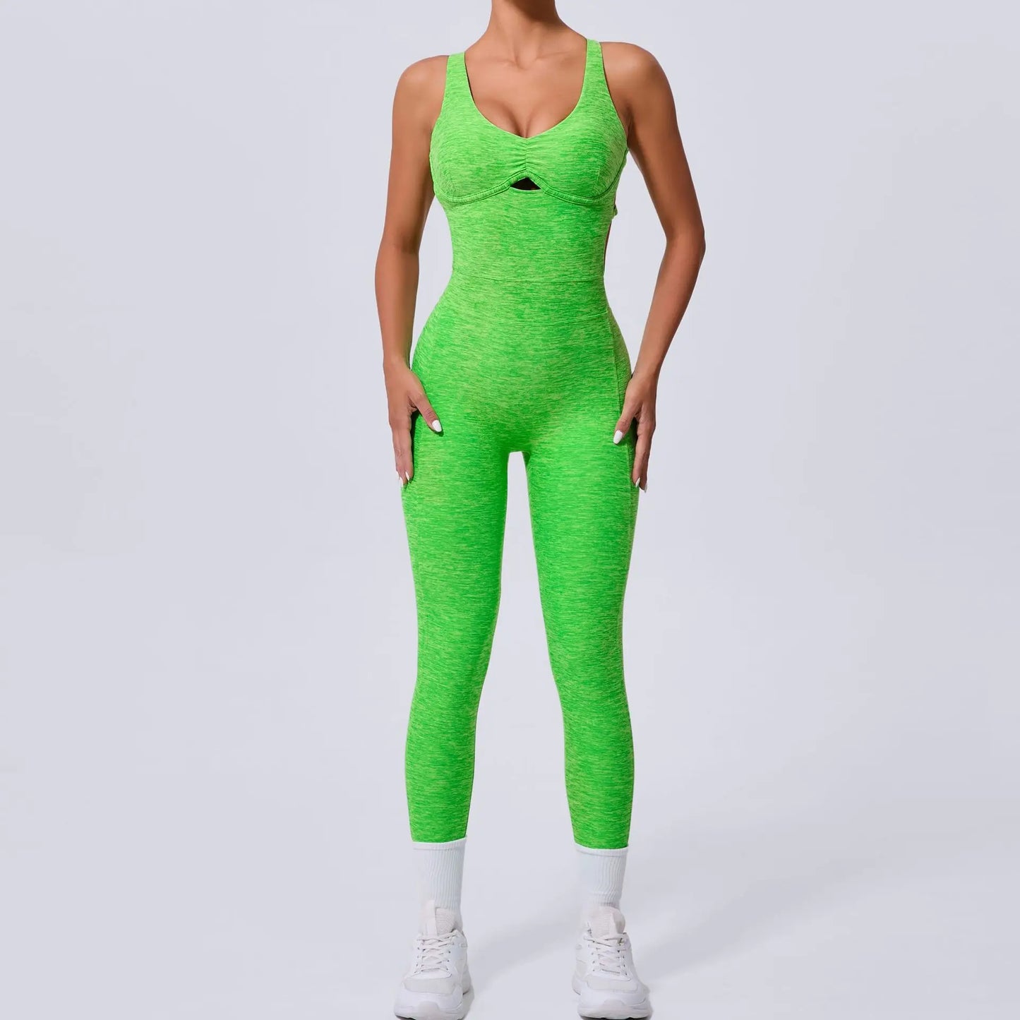 Women Adjustable Yoga Jumpsuit Fitness Workout Active Outfit