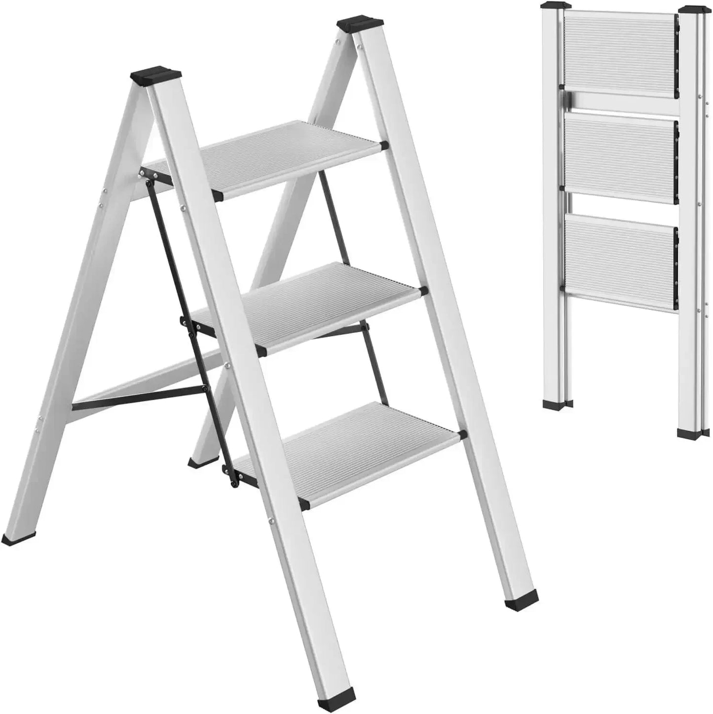 Femor Aluminum Folding Step Ladder With Anti Slip Pedal