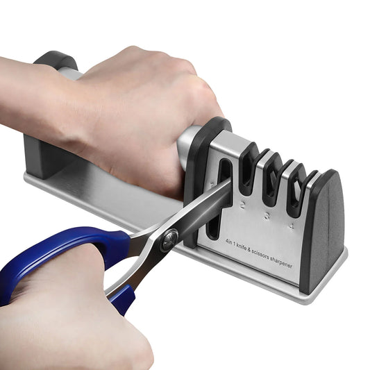 4-in-1 Electric Knife Sharpener for Effortless Kitchen Precision