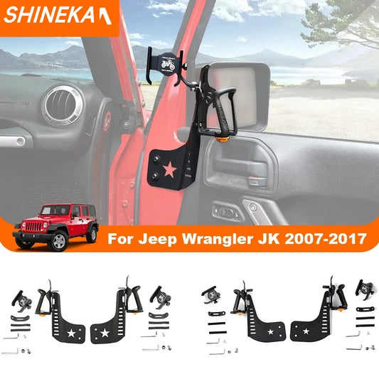 Shineka Jeep Wrangler Front Door Cup Holder And Phone Mount