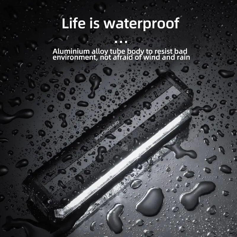 OFFBONDAGE Front Bicycle Light USB Rechargeable IPX5 Waterproof
