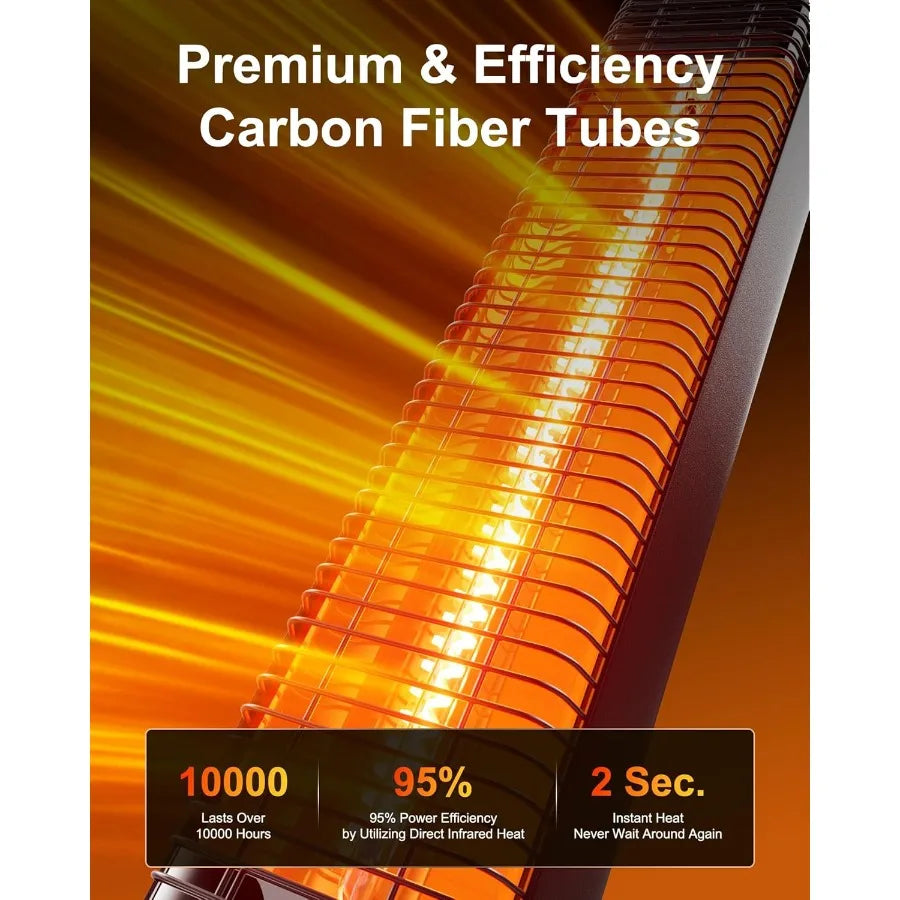 XMSJ 1500W Infrared Patio Heater With Remote 24H Timer