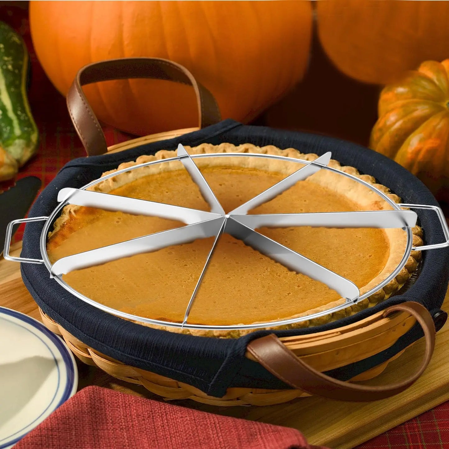 Feature Stainless Steel Cake Cutter Pastry Portion Marker