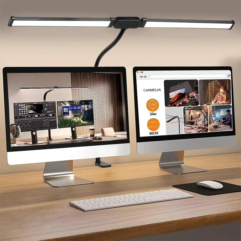 LED Desk Lamp with Clamp for Home Office and Reading