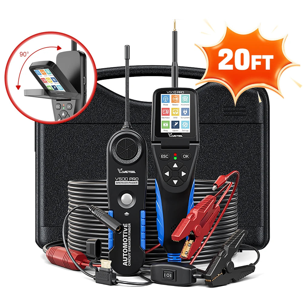 Vdiagtool V500pro Automotive Power Probe Tool 9V to 30V Circuit Tester with Multimeter Oscilloscope Injector Open Short Finder