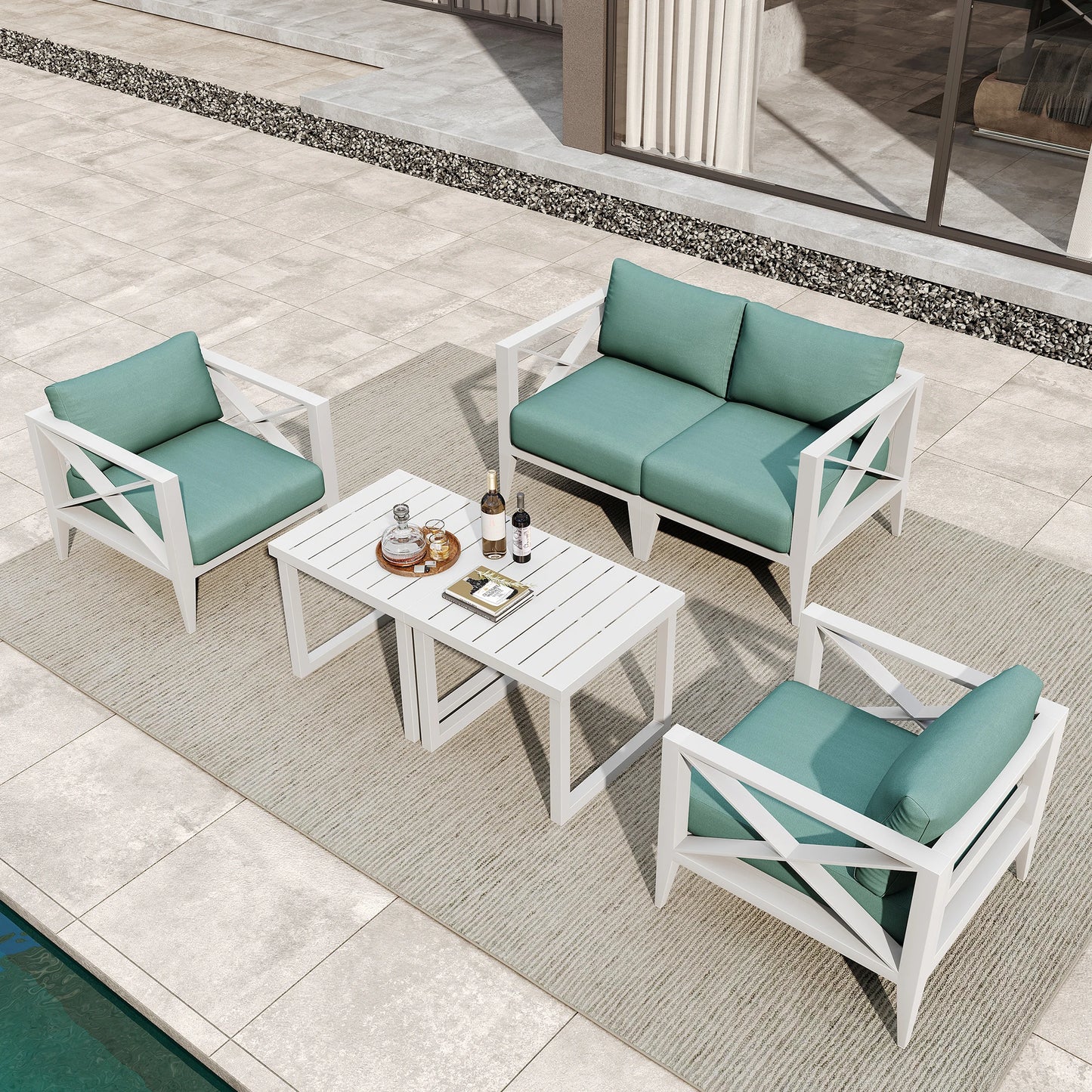 Maison Backyards Aluminum Outdoor Furniture Set Modern
