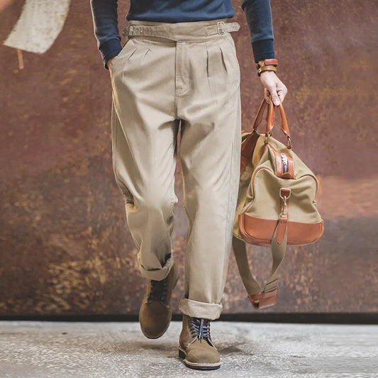 Vintage Khaki Gurkha Pants for Casual Work and Style