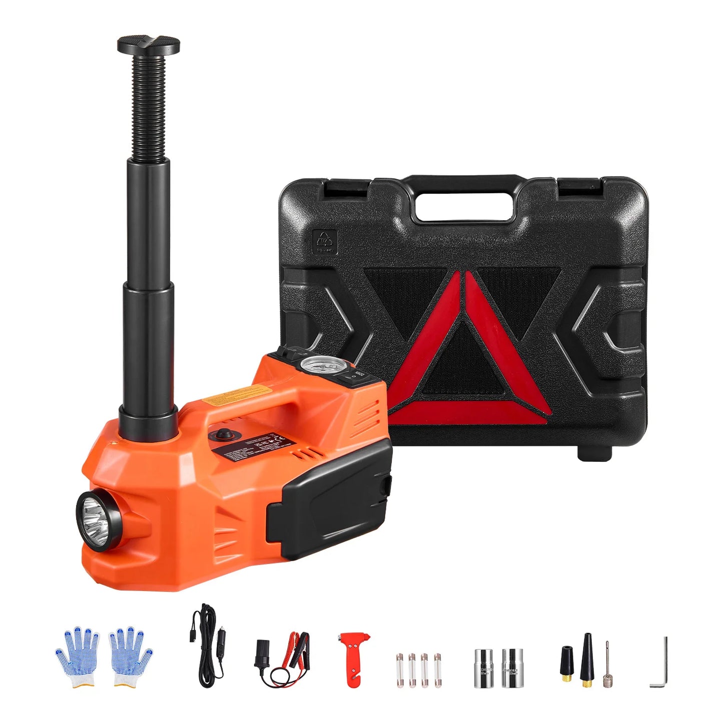 SucceBuy Electric Car Jack 5T Built In Inflator Led Light