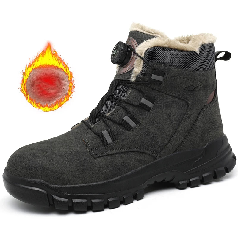 Work Safety Boots for Men and Women Waterproof Protective Safety Shoes Lightweight Steel Toe Work Shoes Size 47 and 48