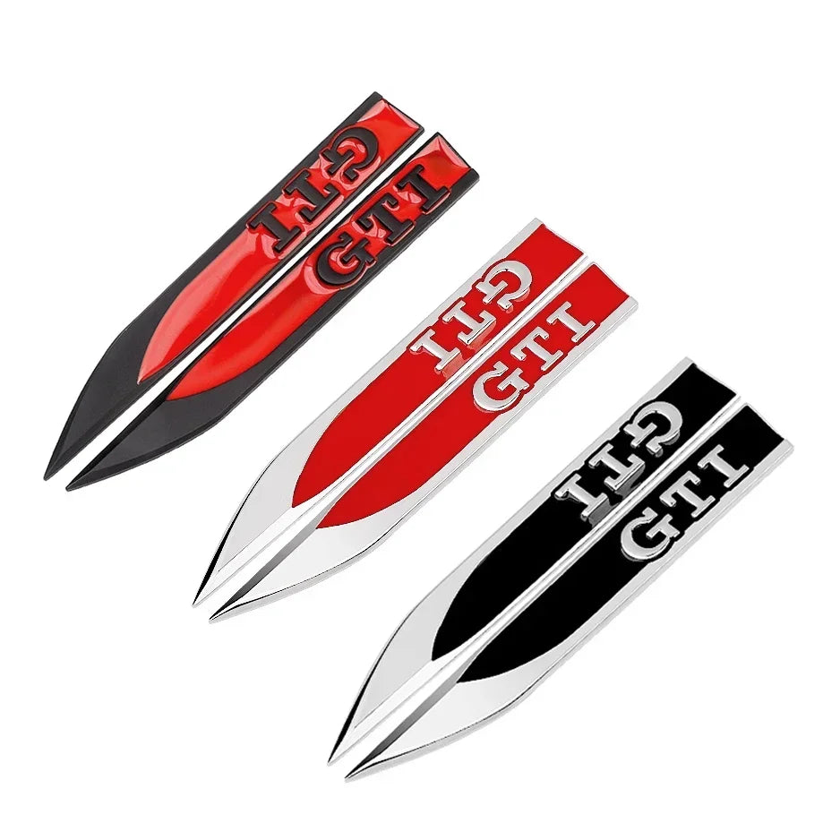 Volkswagen Golf 3D Badge Sticker Car Body Emblem Set