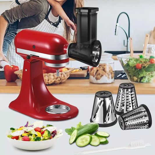 Cheese Grater and Vegetable Chopper Attachments for KitchenAid Mixer