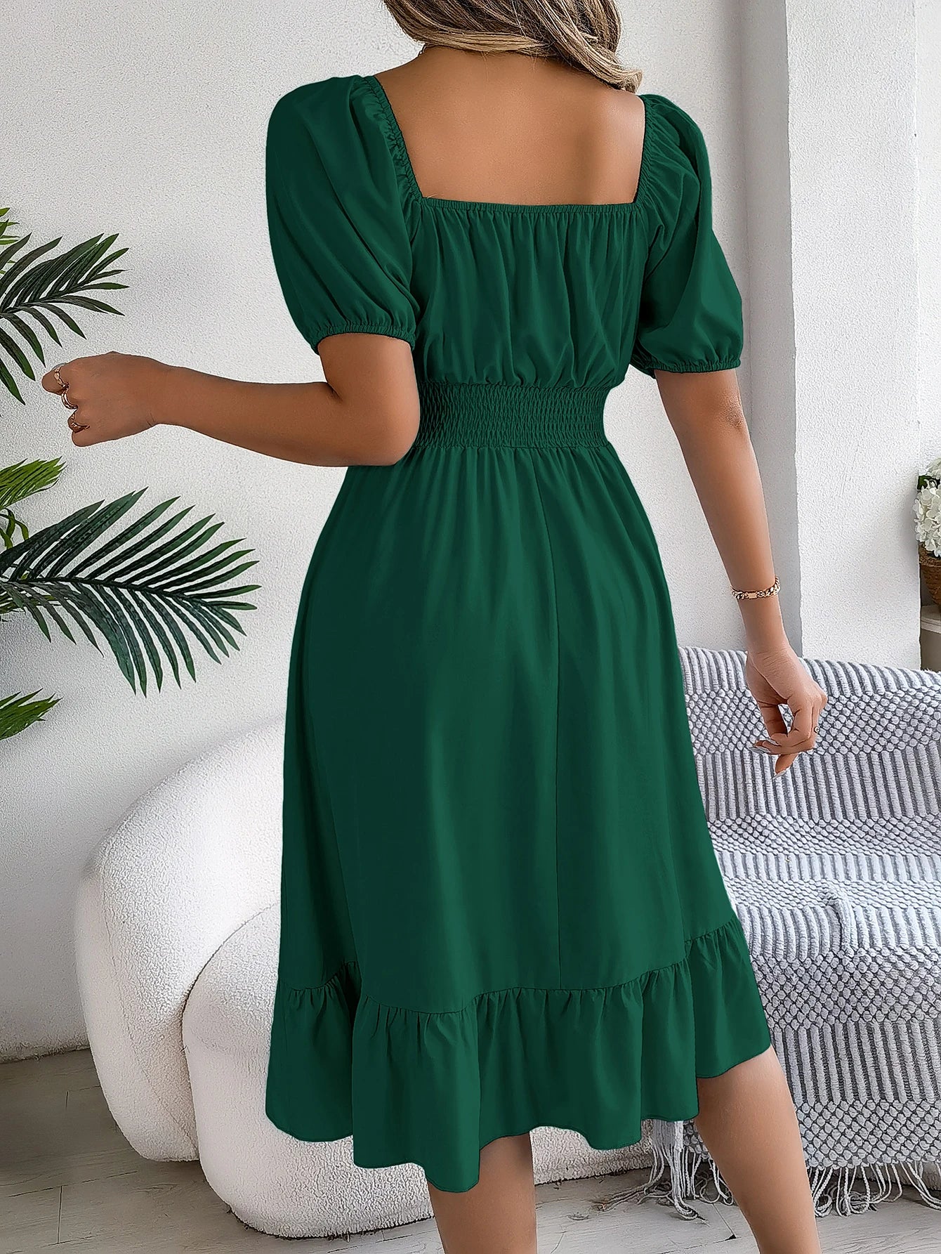 LUSMAYCN Elegant Spring And Summer High Waisted Dresses