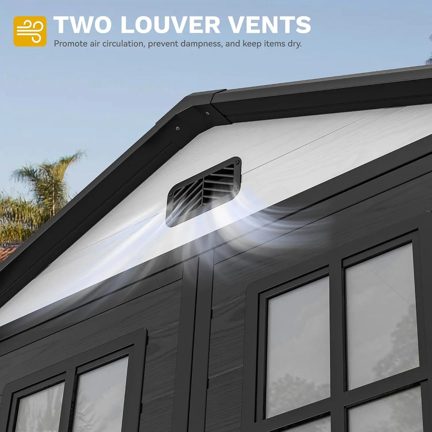 High-concerned Plastic Storage Shed for Garden Tools