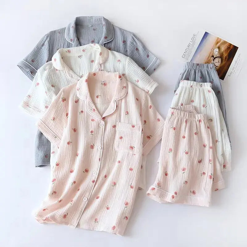 Cloud Cotton Story Women Cotton Crepe Pajama Set Two Piece