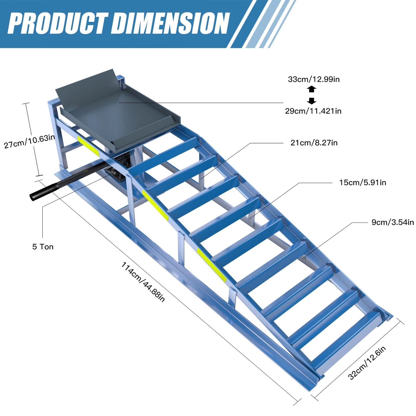 Hign-concerned Car Ramps 2-Piece Steel Hydraulic Lifting Set