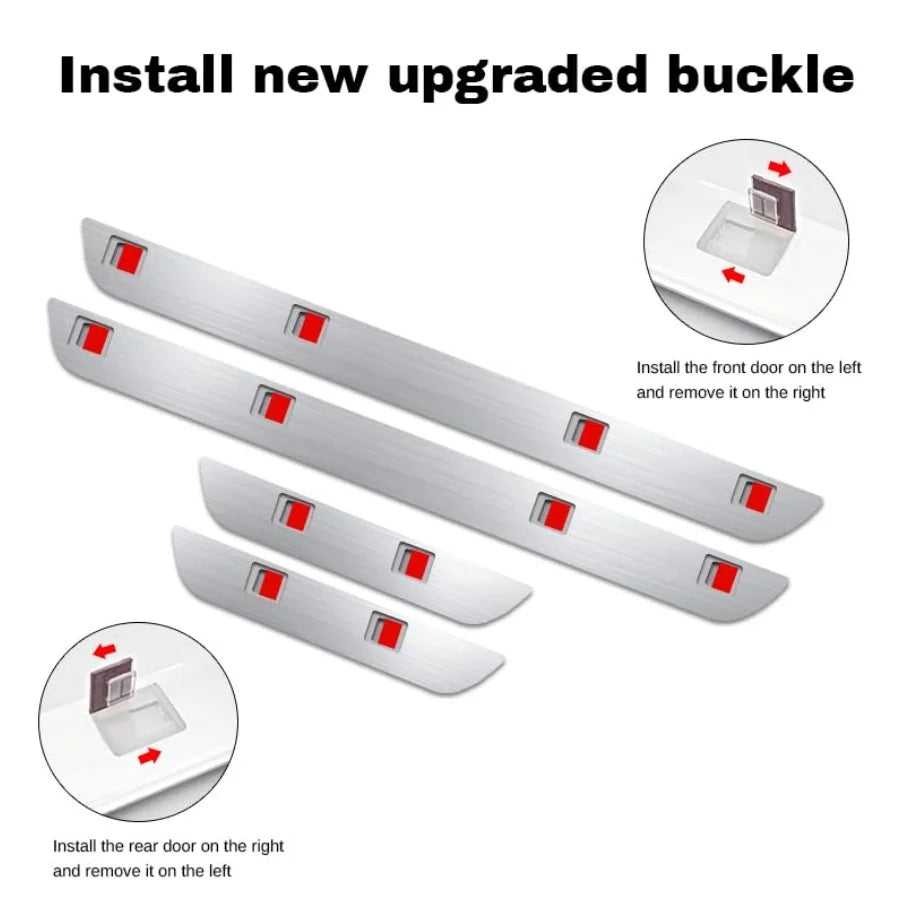 Wireless LED Car Door Sill Plate Lights with Auto Sensing