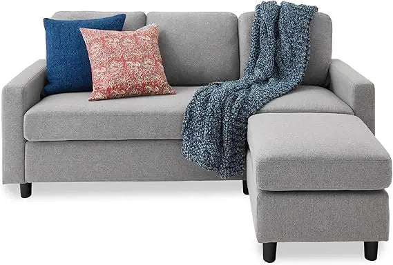 Modern Upholstered L-Shape Sectional Sofa with Chaise Lounge