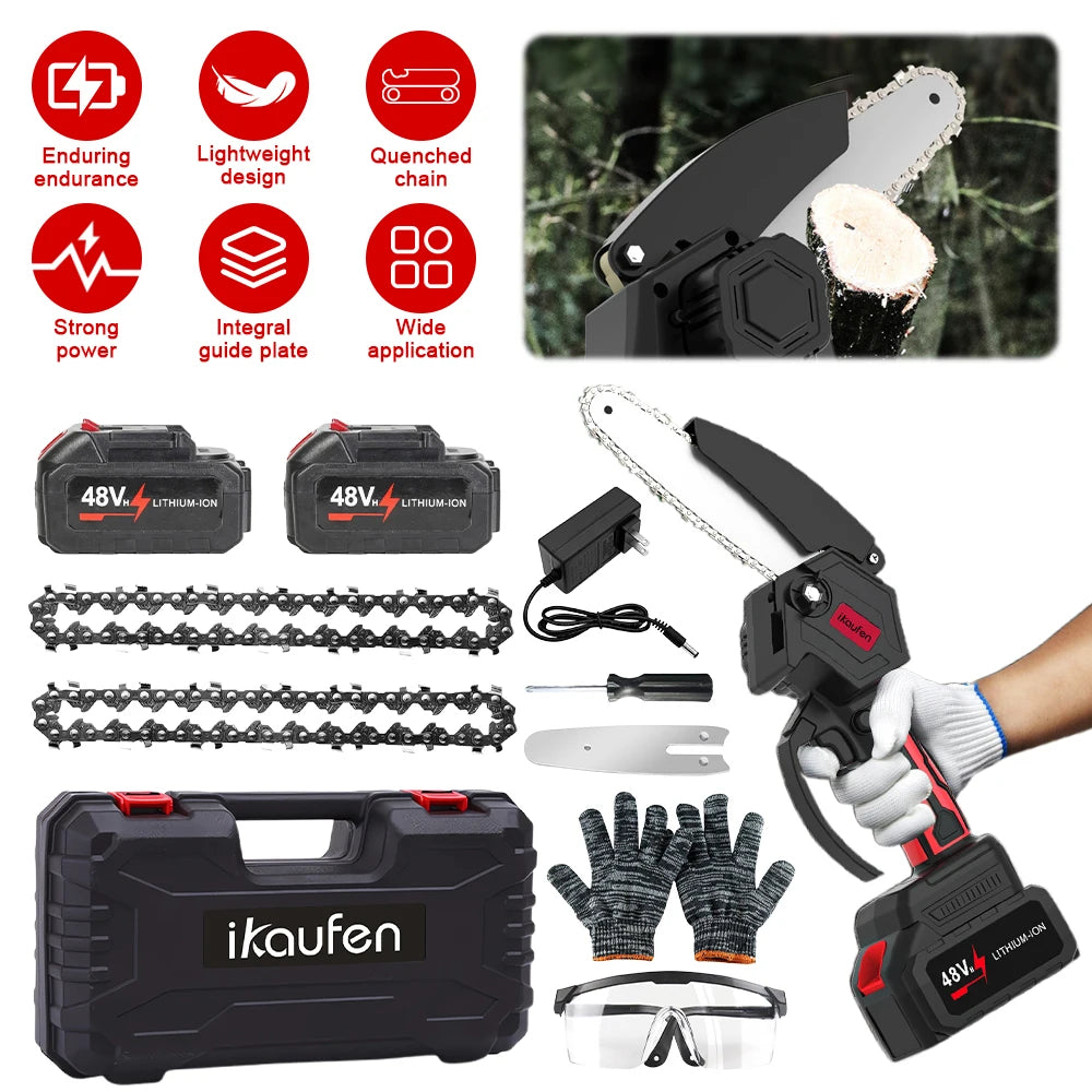 Hign-concerned Lithium Cordless Chainsaw Portable Outdoor Pruning