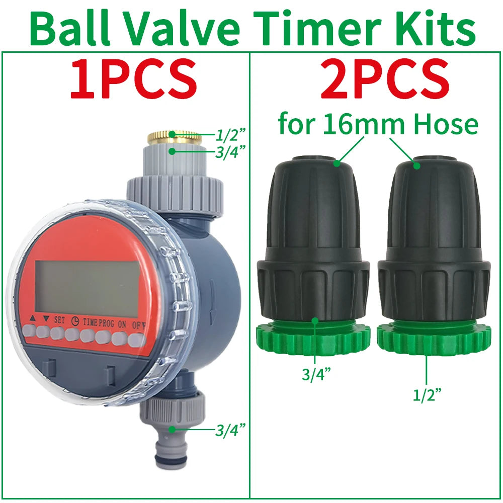 Oasis Ball Valve Irrigation Timer Automatic LCD Watering Electronic Water Tank Controller for Home Garden Greenhouse