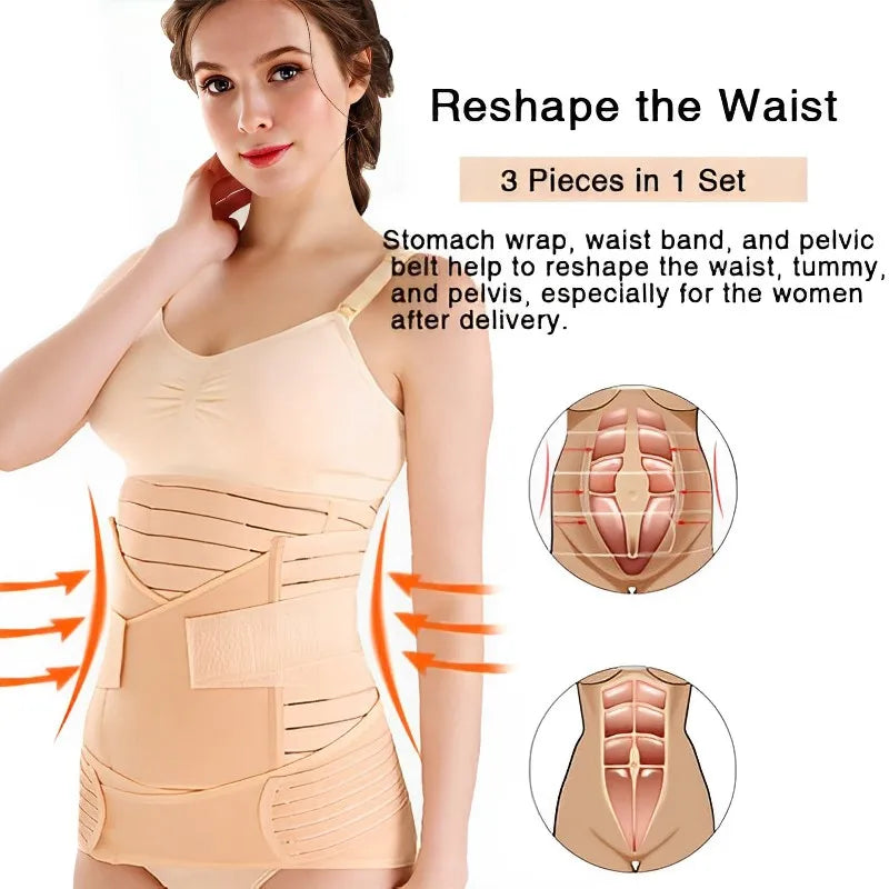 3 in 1 Postpartum Belly Support Band for New Mothers