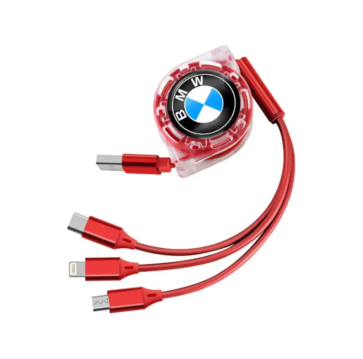 BMW 3 In 1 Fast Charger USB Data Cable Car Accessories