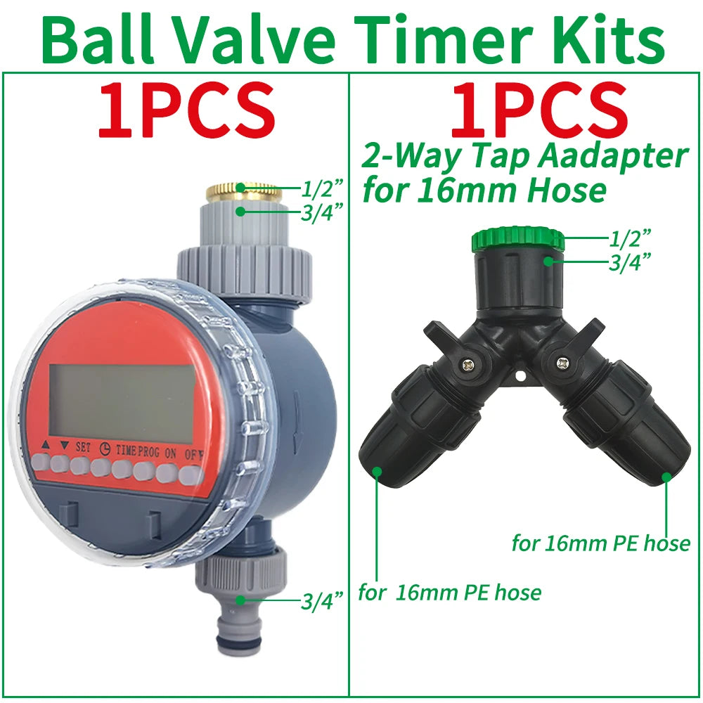Oasis Ball Valve Irrigation Timer Automatic LCD Watering Electronic Water Tank Controller for Home Garden Greenhouse
