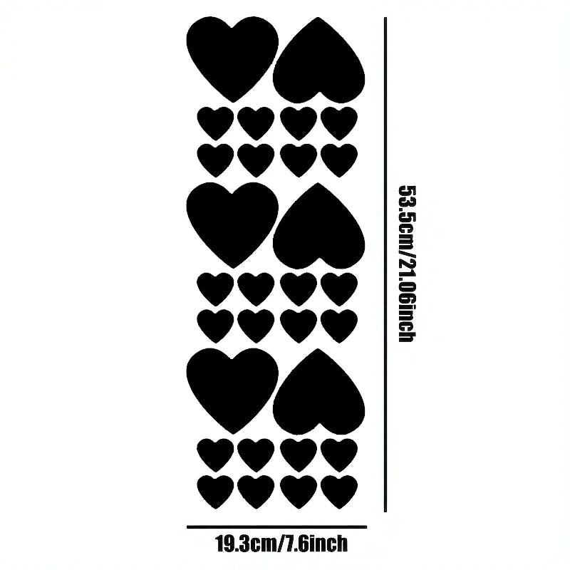 Choice Hearts Car Stickers Self Adhesive Vinyl Decals