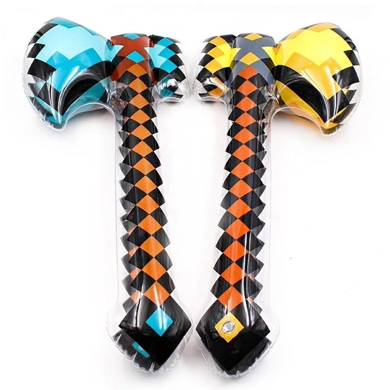 Miner Pixel Crafting Inflatable Sword Axe Party Decoration Toys