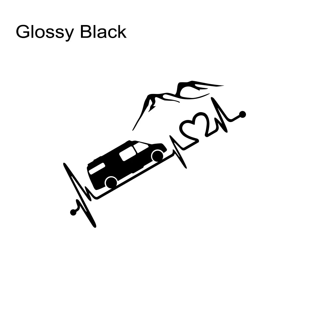 Various Sizes Camper Van Vinyl Decal Mountain Style Sticker Waterproof Auto Decoration for Car Body Bumper Rear Window Laptop