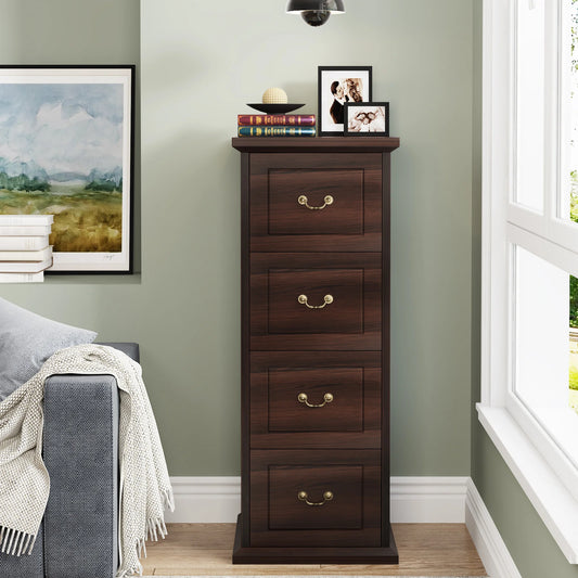Tribesigns Four Drawer Wood Filing Cabinet for Home Office