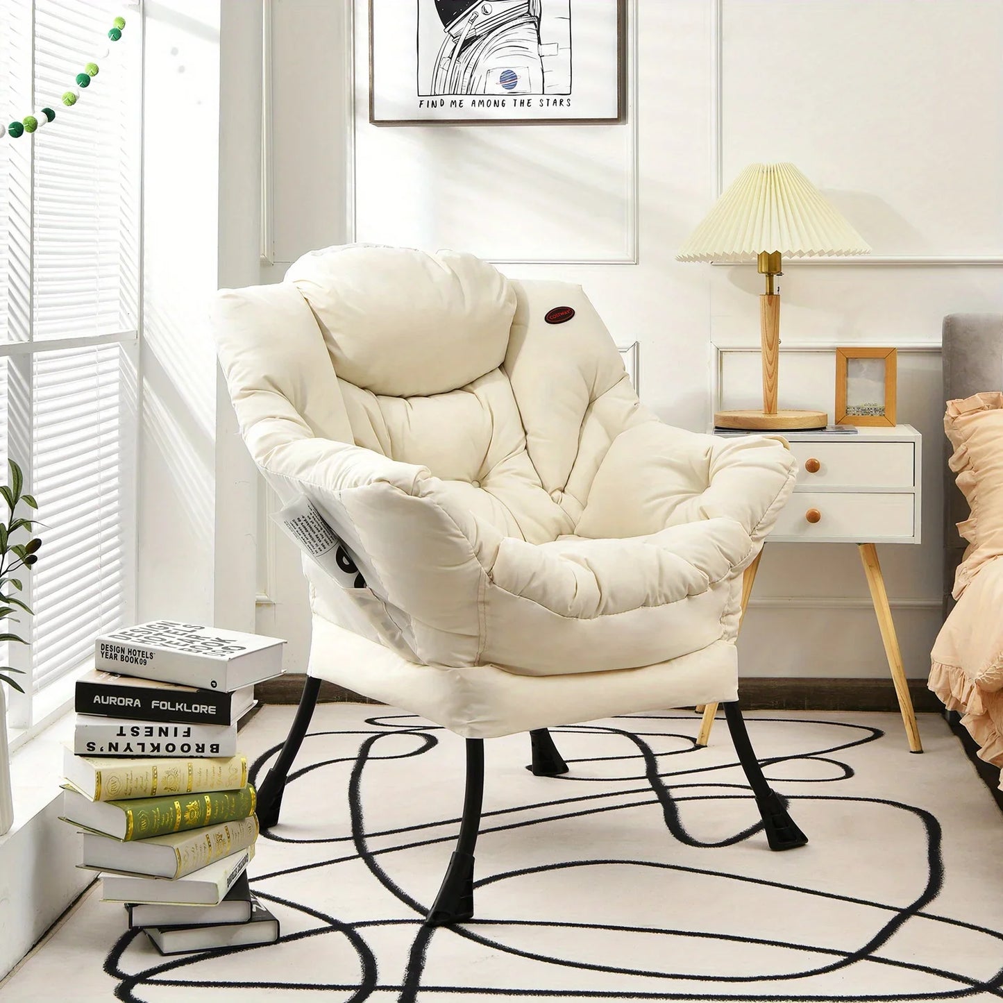 Modern Lazy Chair with Side Pocket for Ultimate Comfort