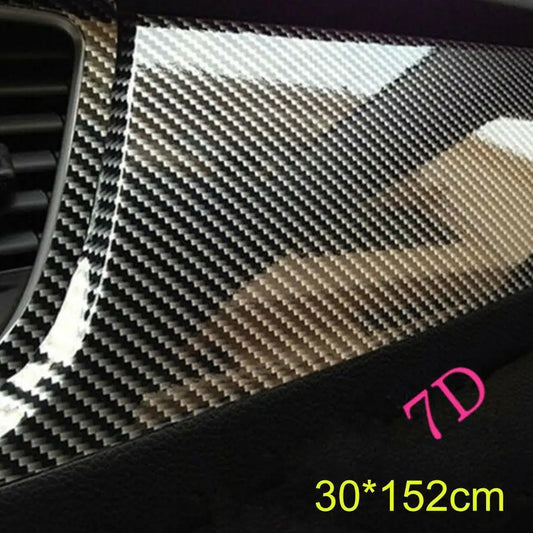 7D Carbon Fiber Vinyl Car Wrap Sheet Roll 30CM x 152CM Motorcycle Automobile Styling Auto Decals