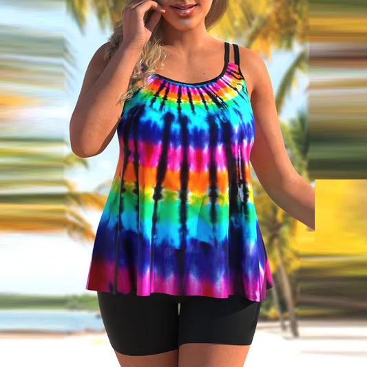 Plus Size Two Piece Women's Swimsuit for Summer Beach Fun