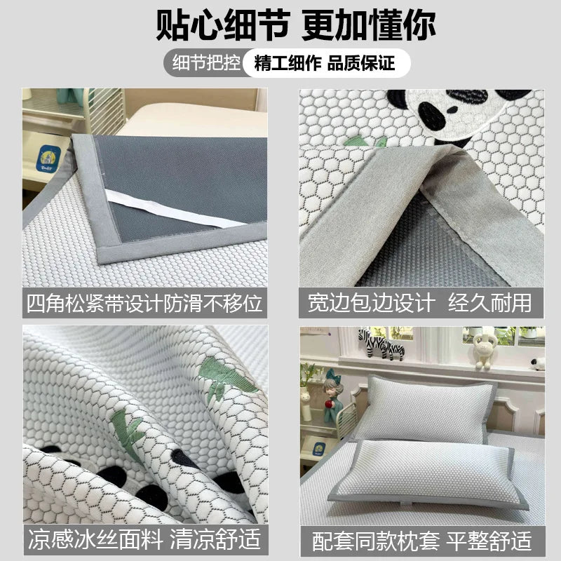 Panda Summer Ice Silk Bed Sheets Set for Ultimate Comfort