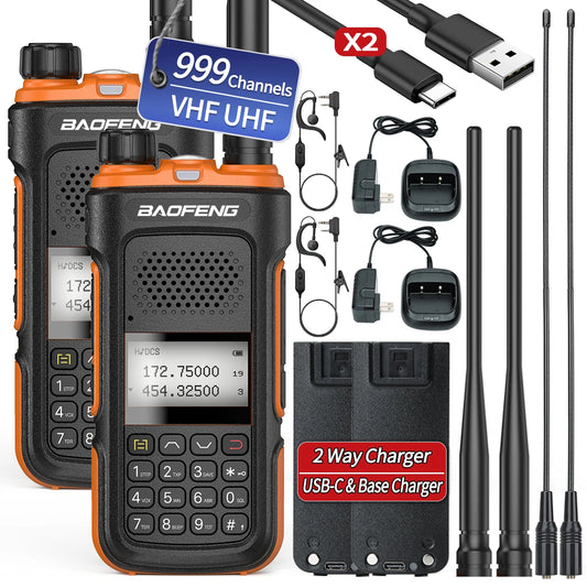 BAOFENG Long Range Walkie Talkie Dual Band Ham Radio Set