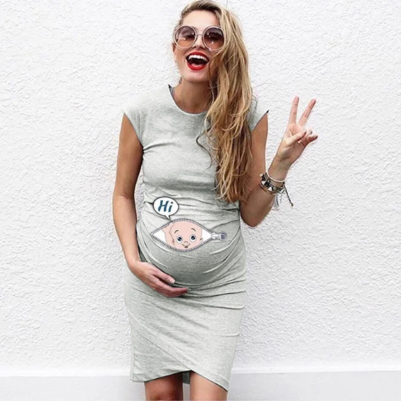 Cute Casual Maternity Dress for Expecting Mothers