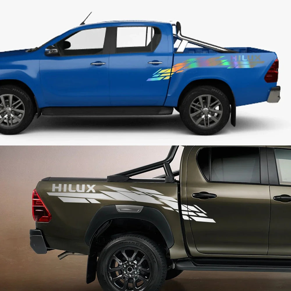 Car Stickers For Toyota Hilux Vigo Revo Rocco Truck Trunk Side Graphics Splash Pickup Sticker Vinyl Decor Auto Accessories