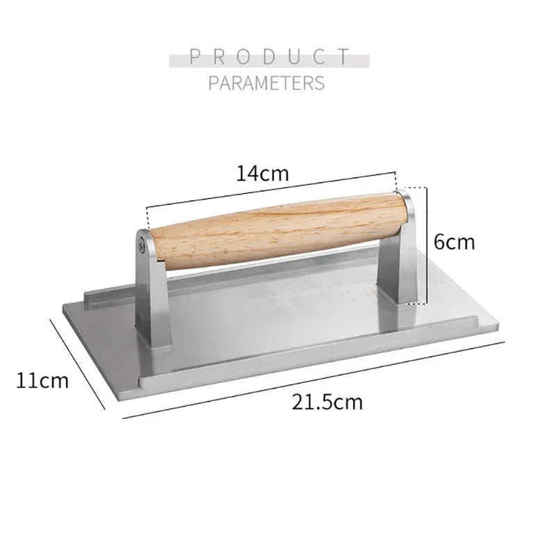 Heavy-Duty Aluminum Meat Press for Perfect Steak and Burger Cooking