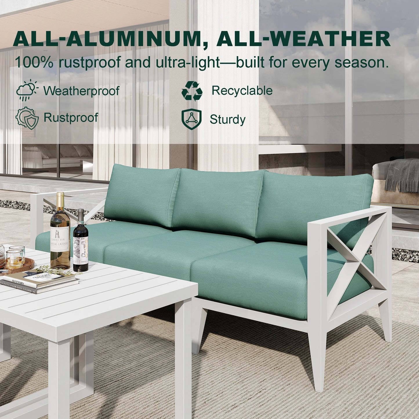 Maison Backyards Aluminum Outdoor Furniture Set Modern