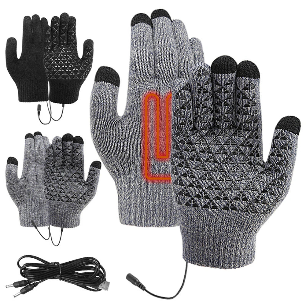 Winter Electric Heated Touchscreen Outdoor Gloves by Shunmaii