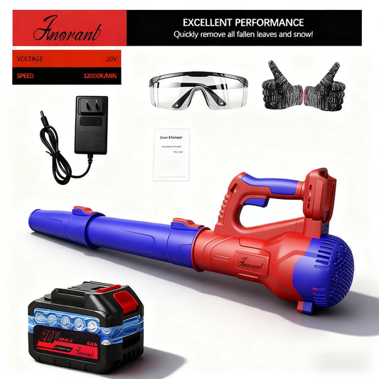 Cordless Leaf Blower With 2 Batteries And Fast Charger