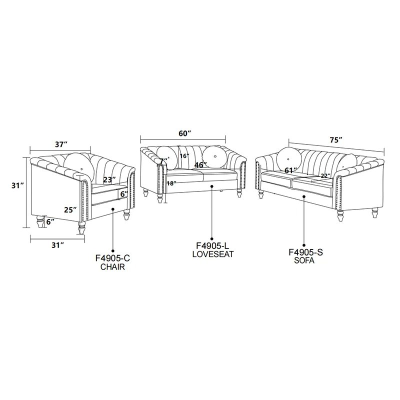 CN Guangdong Microfiber 3Piece Sectional Sofa Set With Double Spring