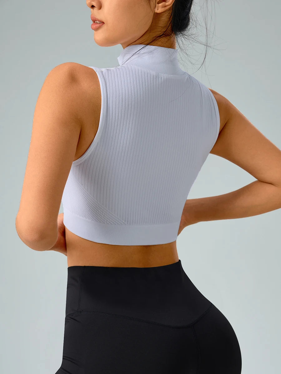 LLHOSO Seamless Womens Sporty Gym Tank Top For Yoga