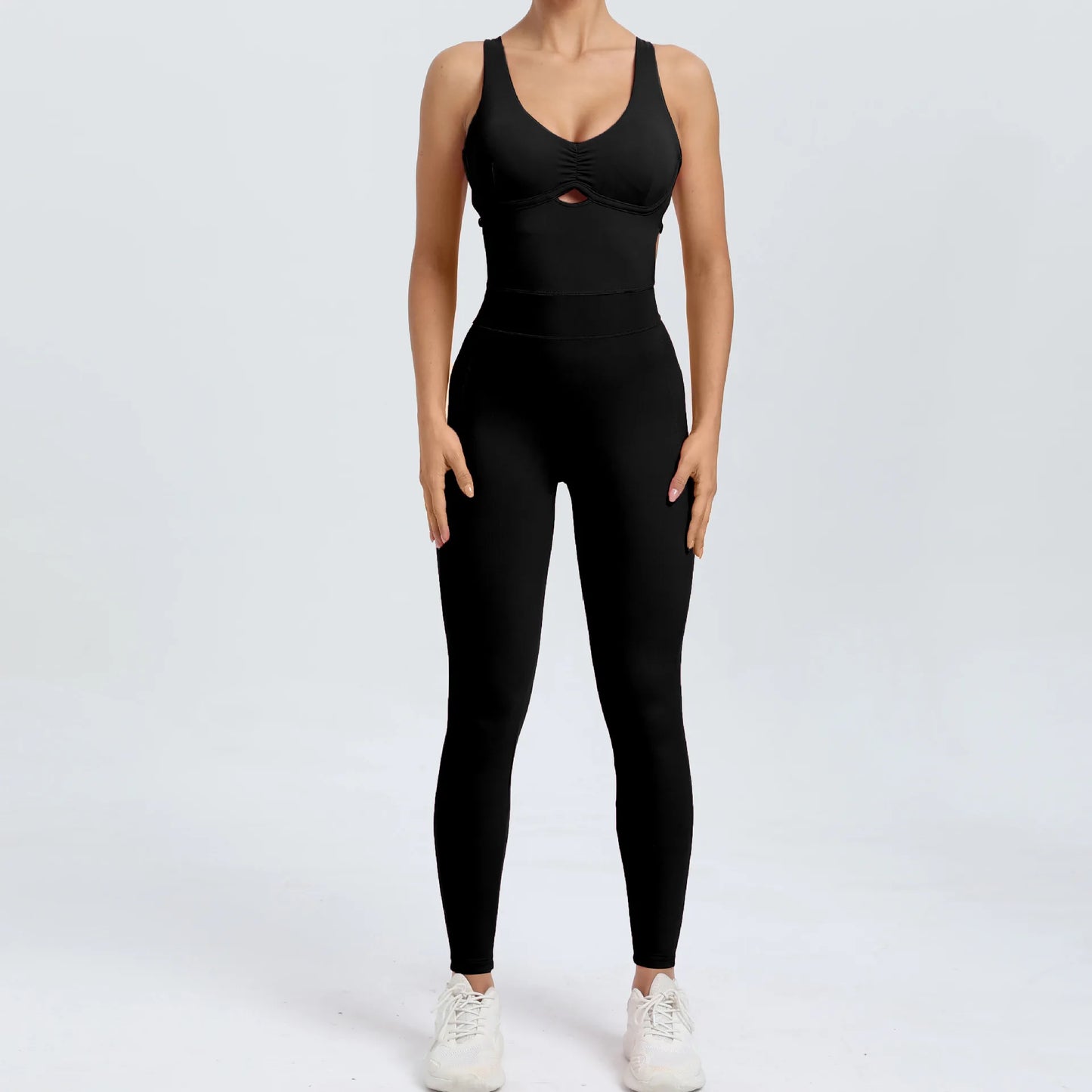 Women Adjustable Yoga Jumpsuit Fitness Workout Active Outfit