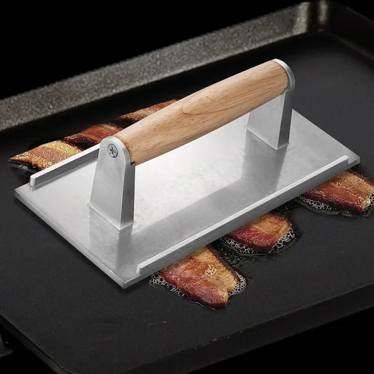 Heavy-Duty Aluminum Meat Press for Perfect Steak and Burger Cooking